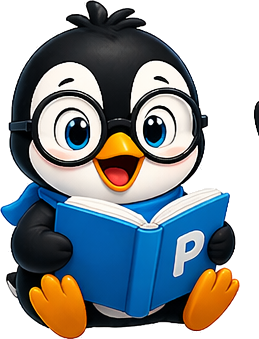 Tučňák Pingu čte knihu