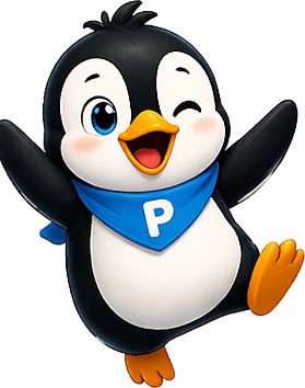 Tučňák Pingu se raduje
